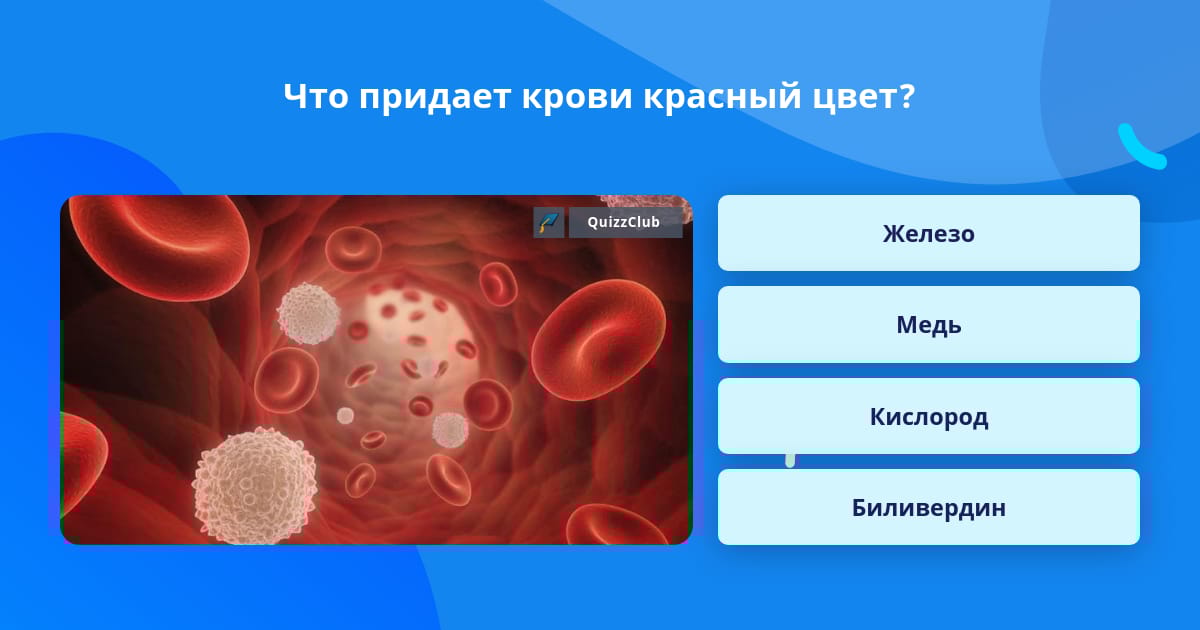Что дает крови красный цвет?