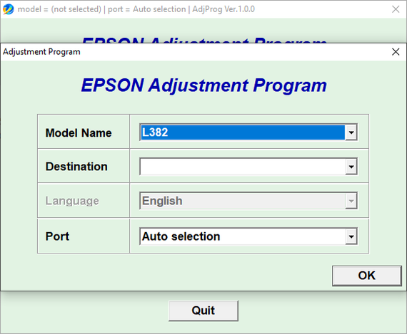 Как сбросить уровень чернил Epson l486?